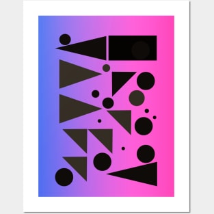 CUTE GEOMETRIC SHAPES Posters and Art